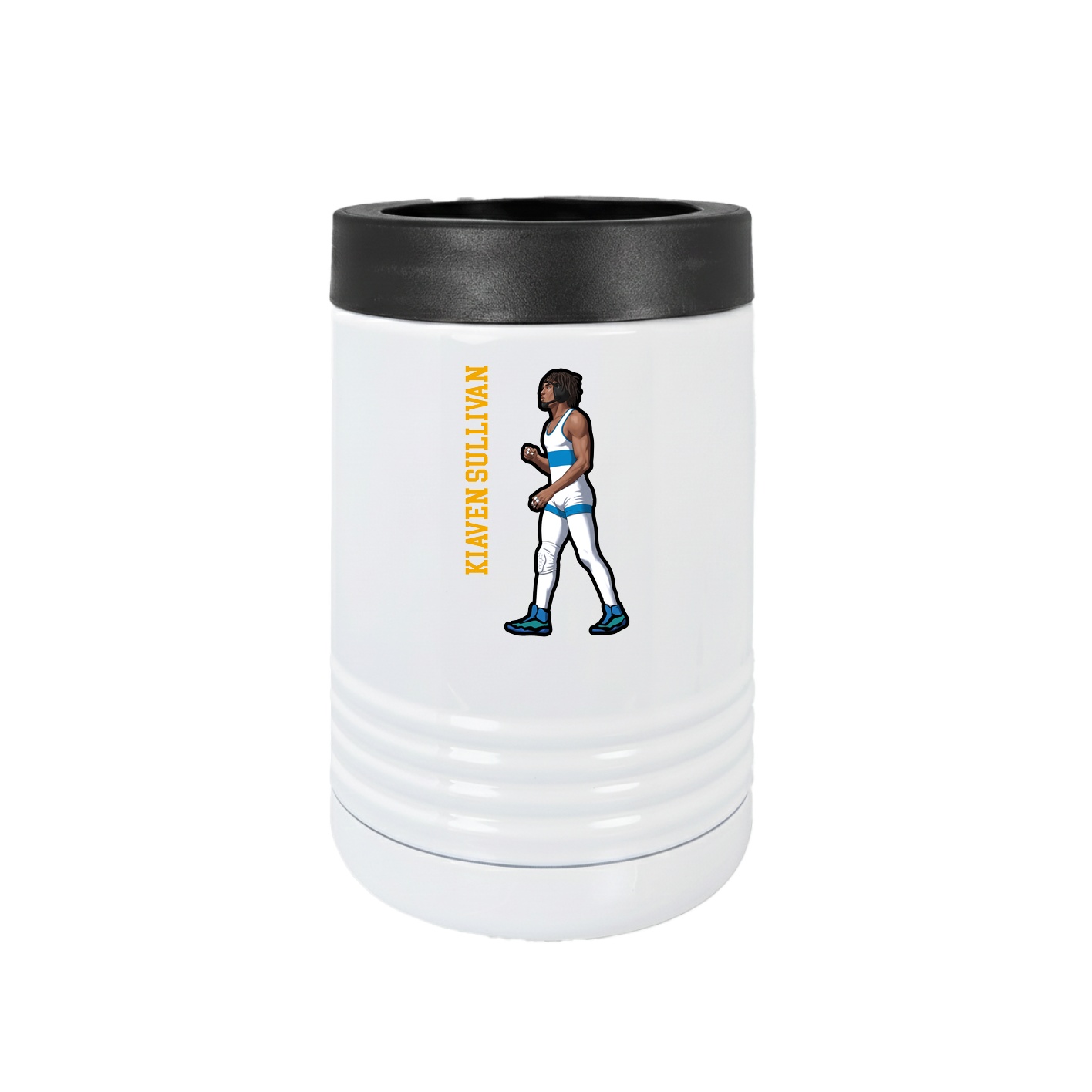 Beverage Holder — Name Vertical in White