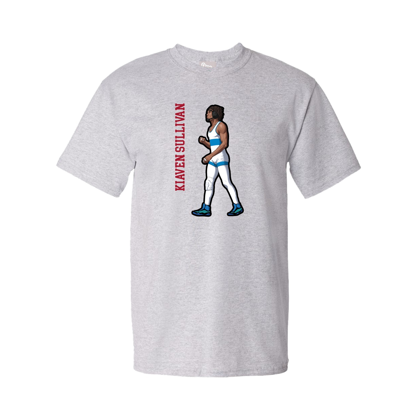 Tee — Name Vertical in Grey