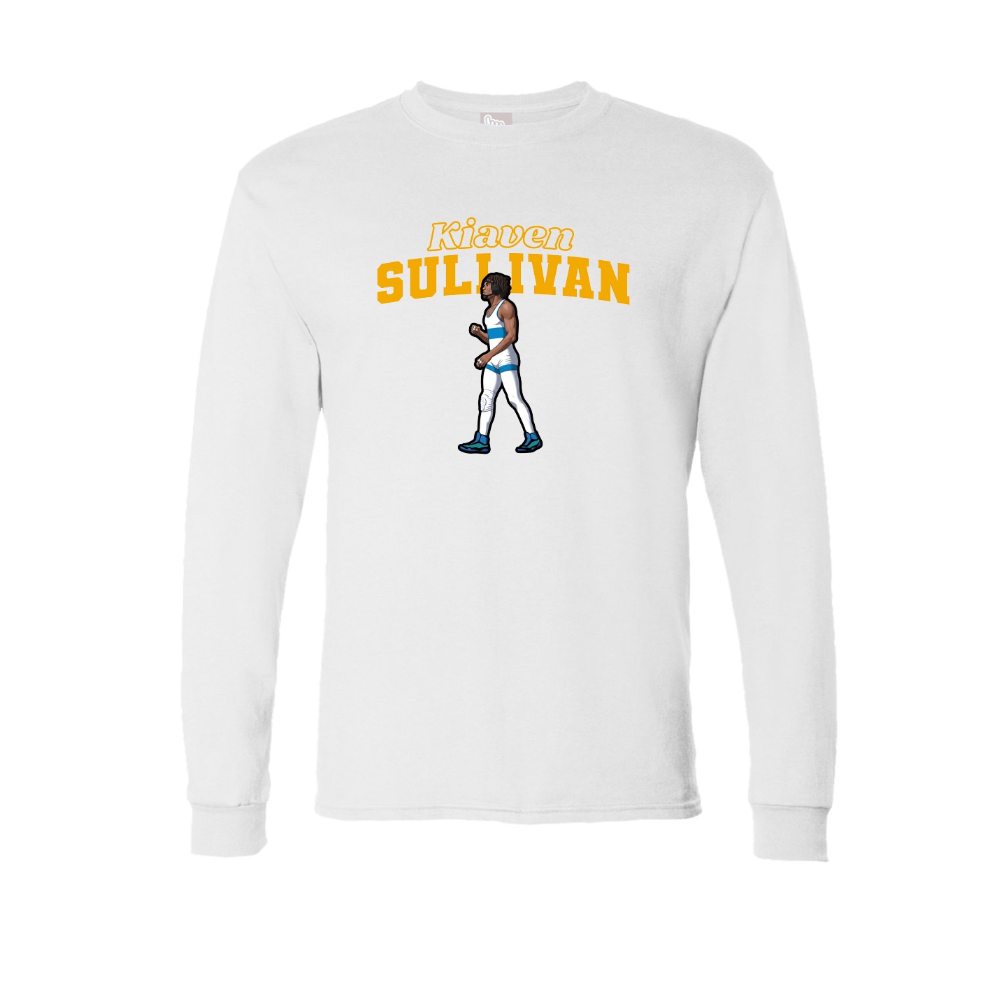 Long Sleeve Tee — Name Arch in White