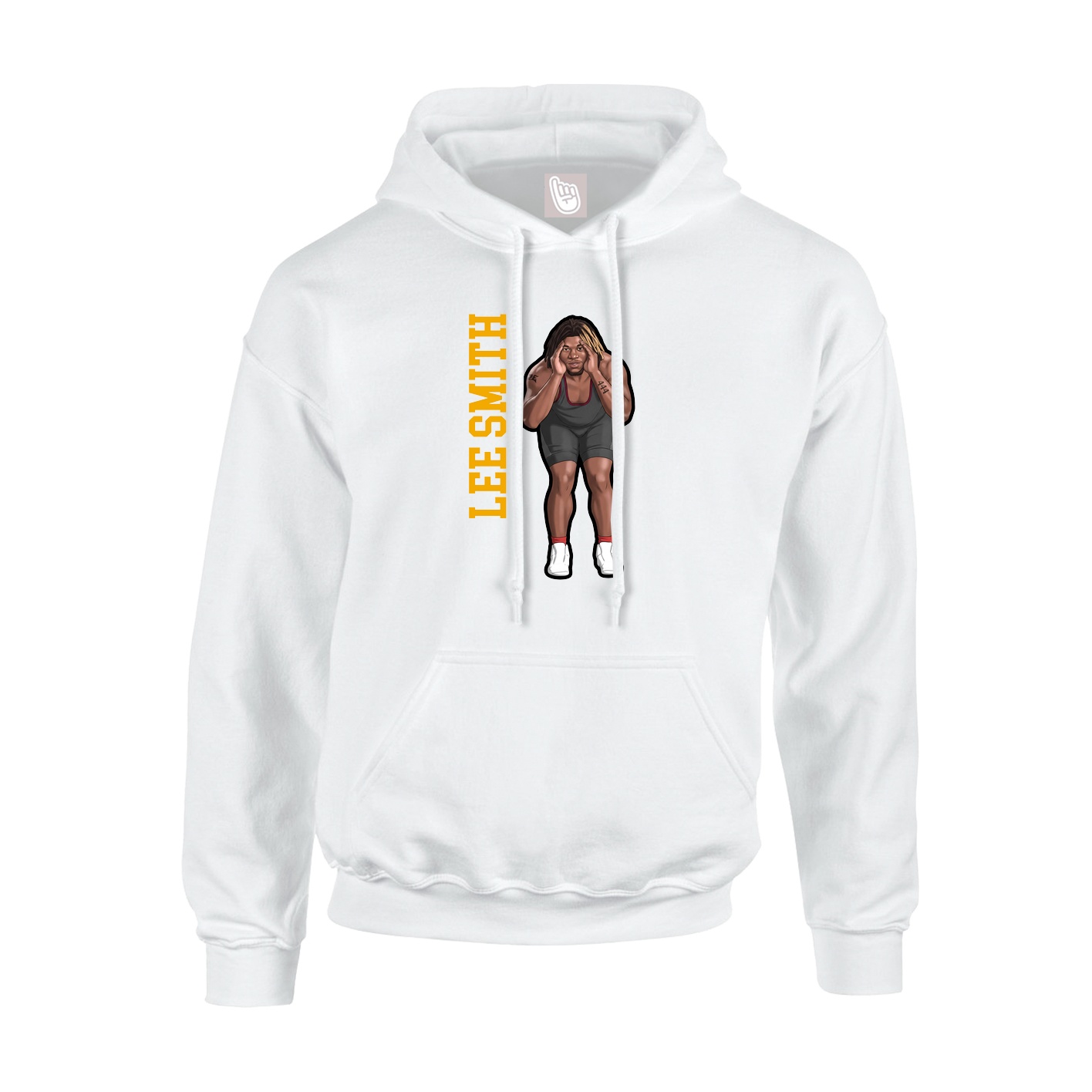 Hoodie — Name Vertical in White