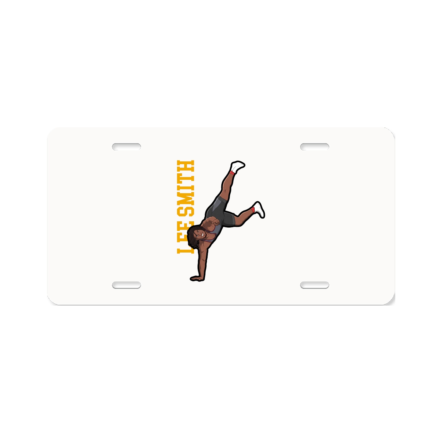 License Plate — Name Vertical in Classic