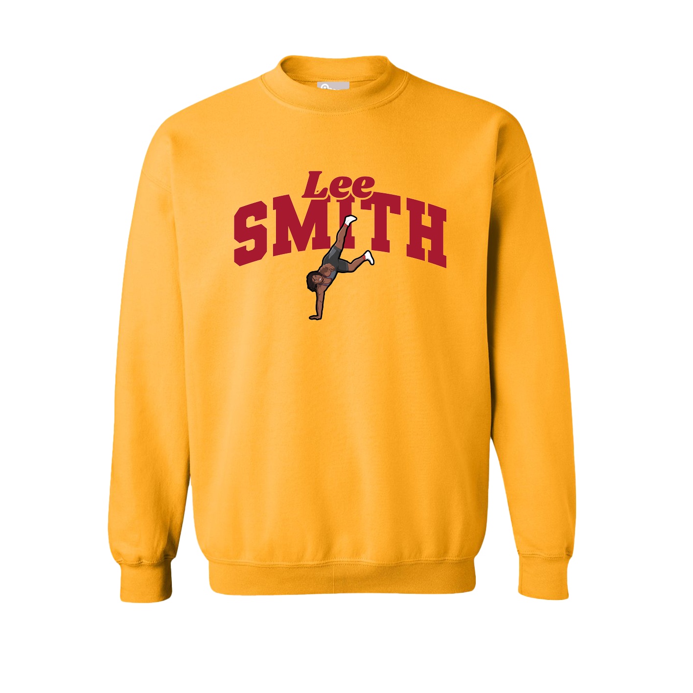 Fleece Crew — Signature Arch in Gold