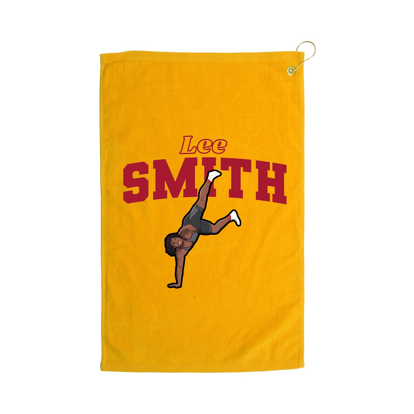 Golf Towel — Name Arch in Gold
