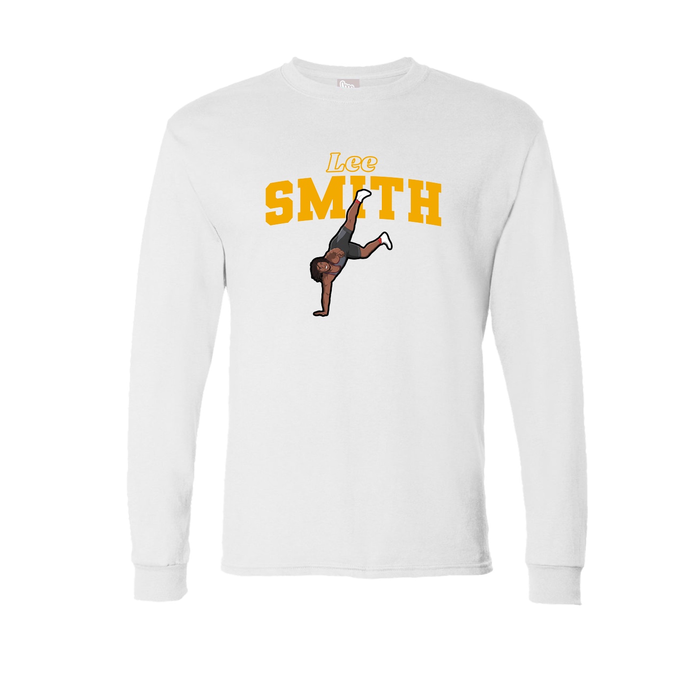 Long Sleeve Tee — Name Arch in White