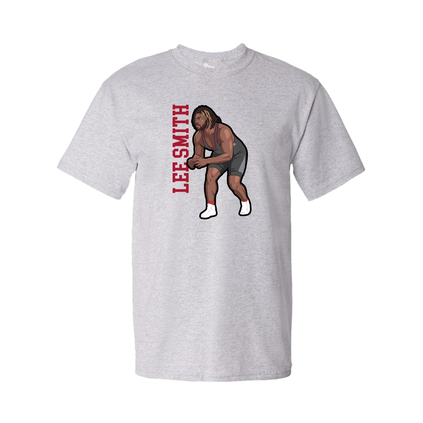 Tee — Name Vertical in Grey