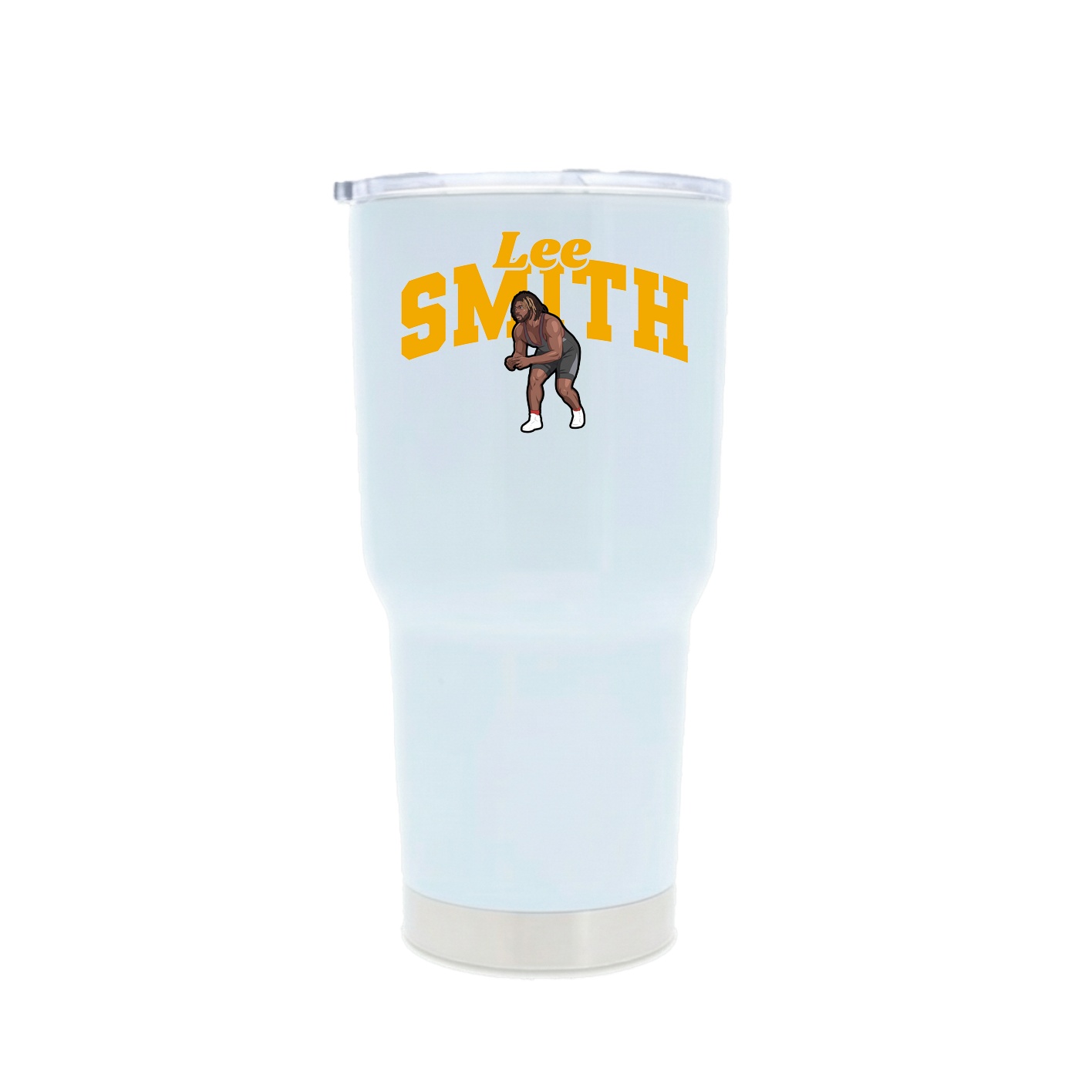 30oz Stainless Steel Tumbler — Signature Arch in White