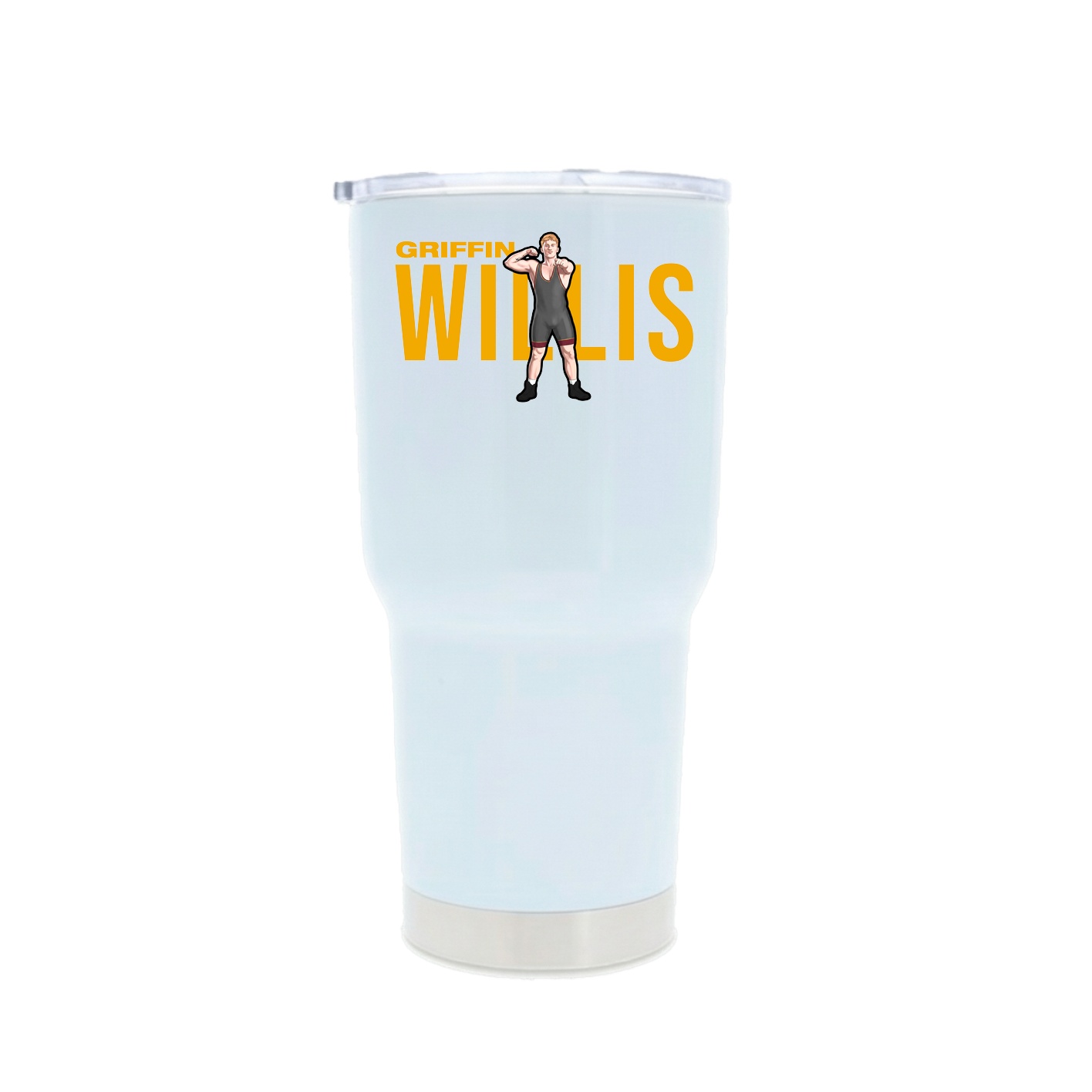 30oz Stainless Steel Tumbler — Player Name in White