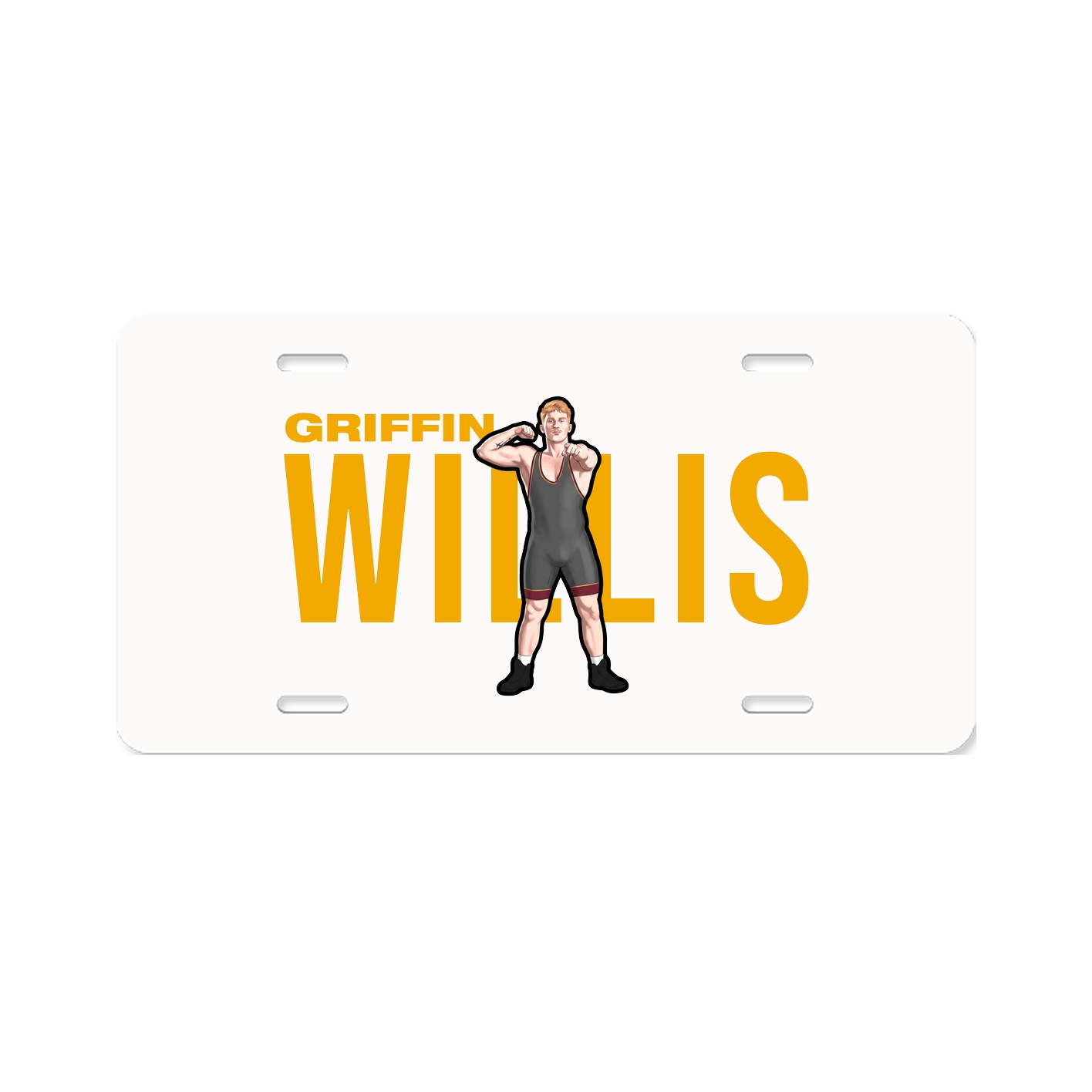 License Plate — Player Name in Classic
