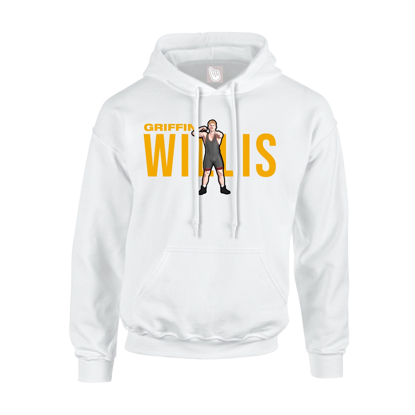 Youth Hoodie — Player Name in White