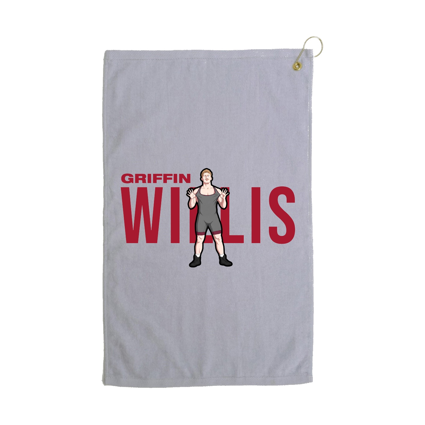 Golf Towel — Player Name in Grey