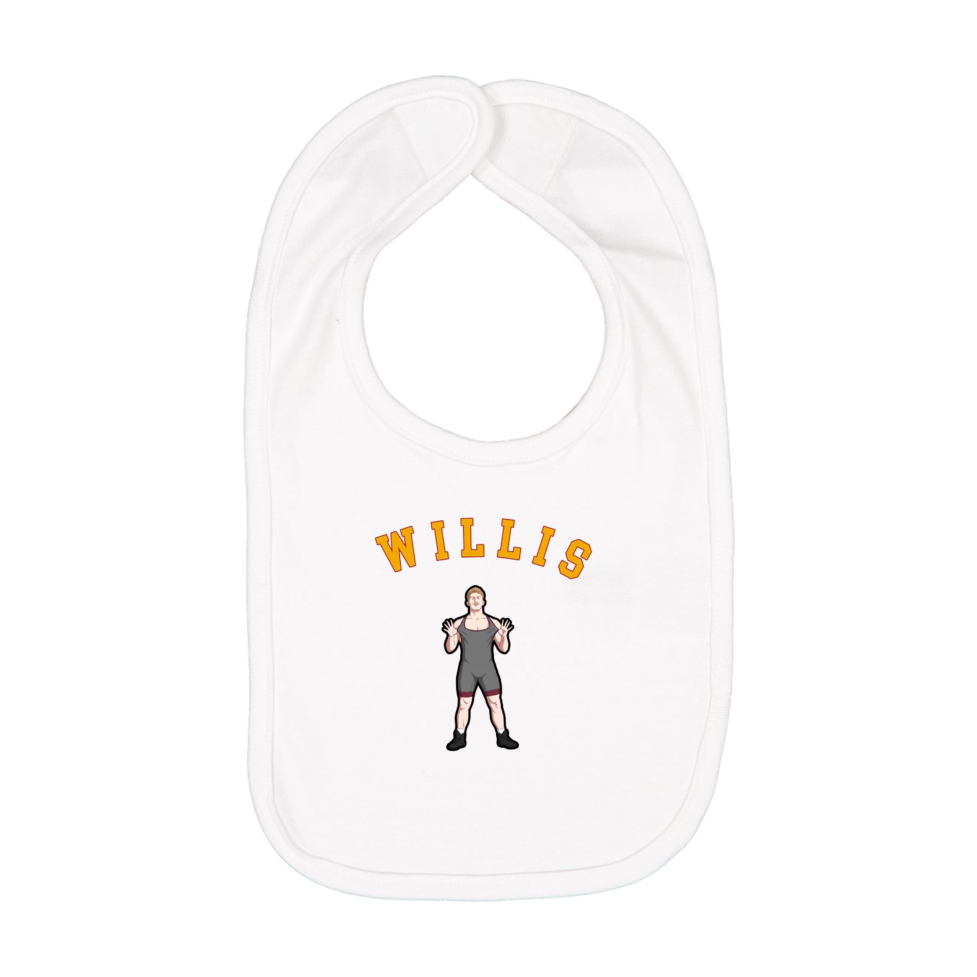 Infant Bib — Shirsey Arch in White