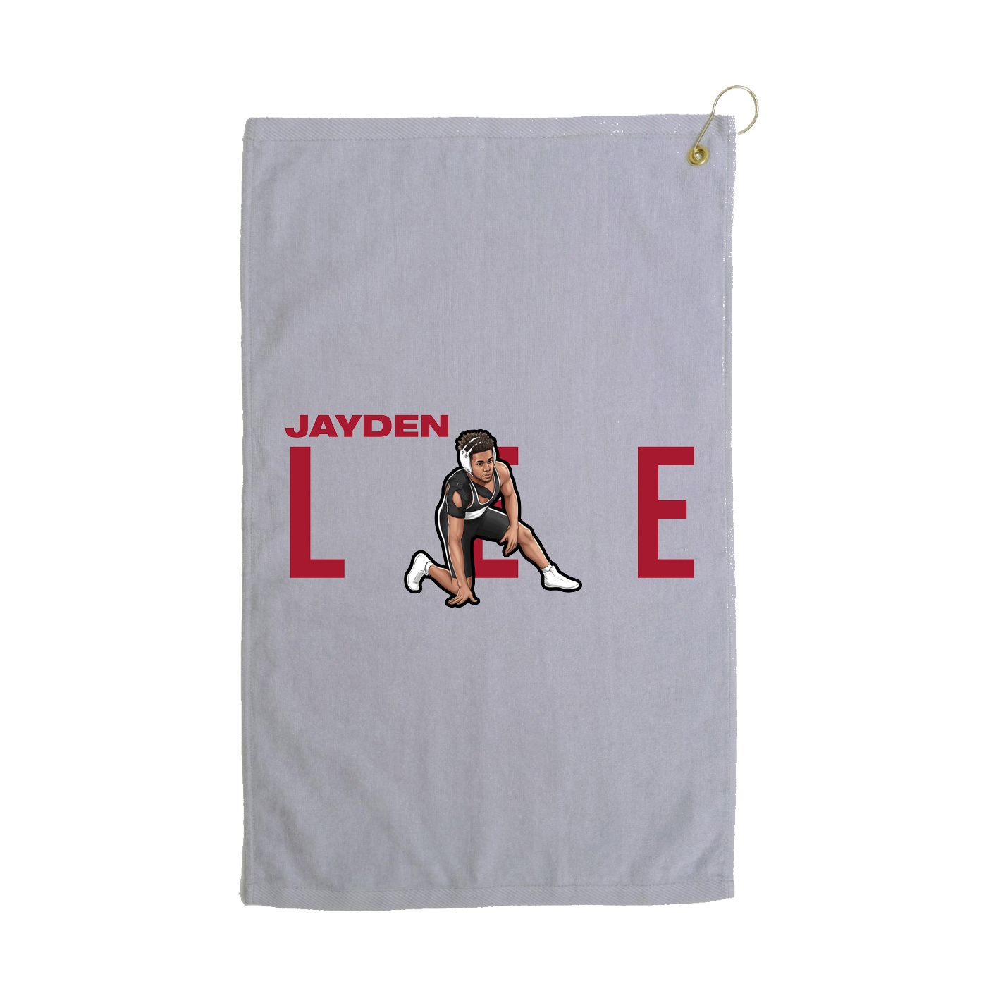 Golf Towel — Player Name in Grey