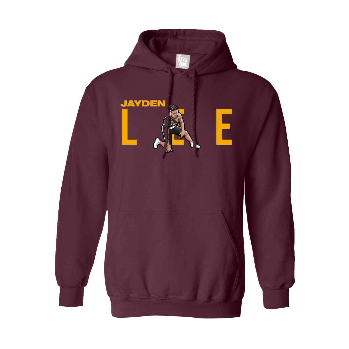 Hoodie — Player Name in Maroon