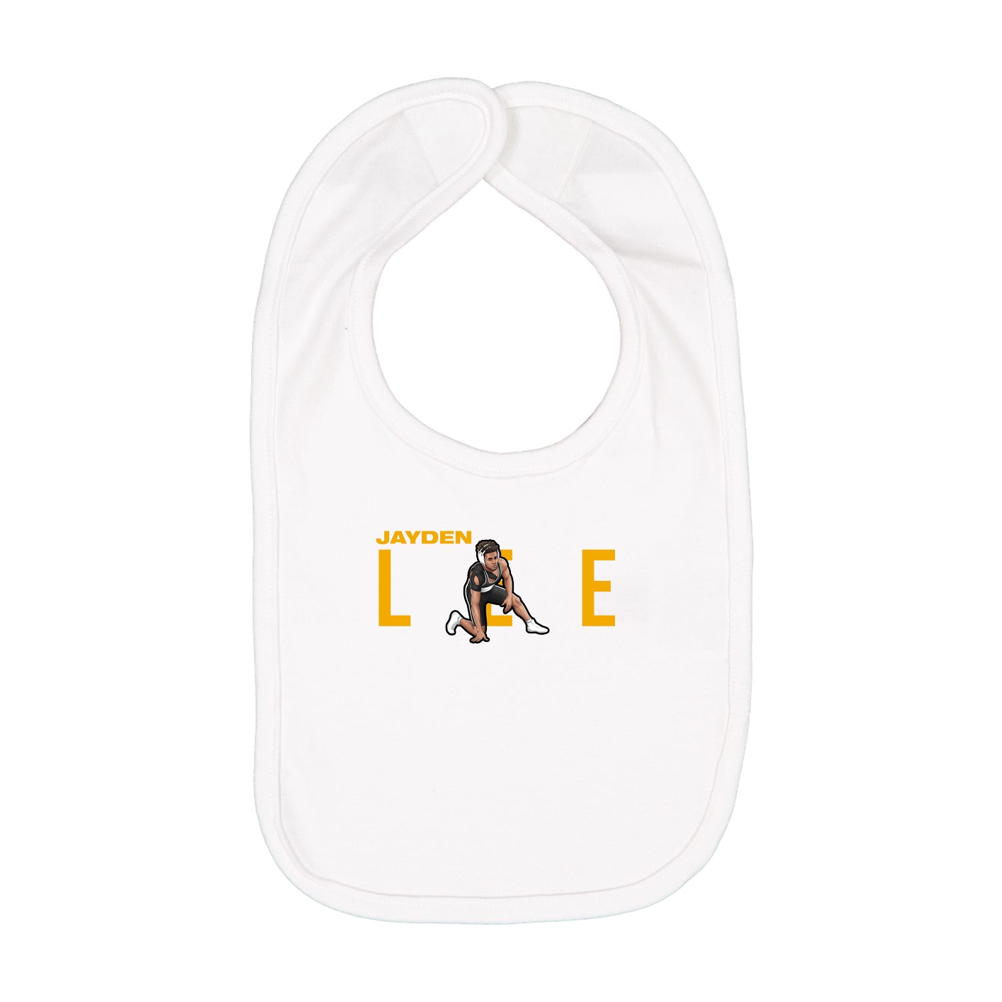 Infant Bib — Player Name in White