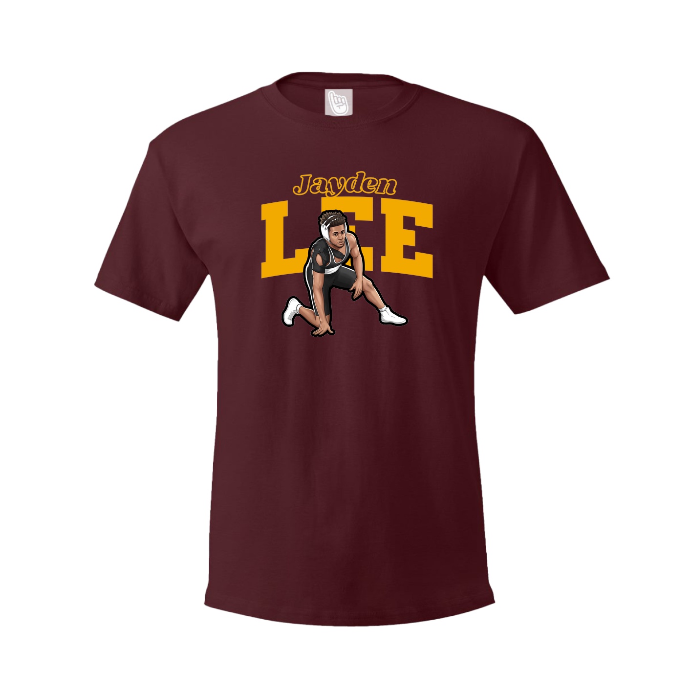 Tee — Name Arch in Maroon