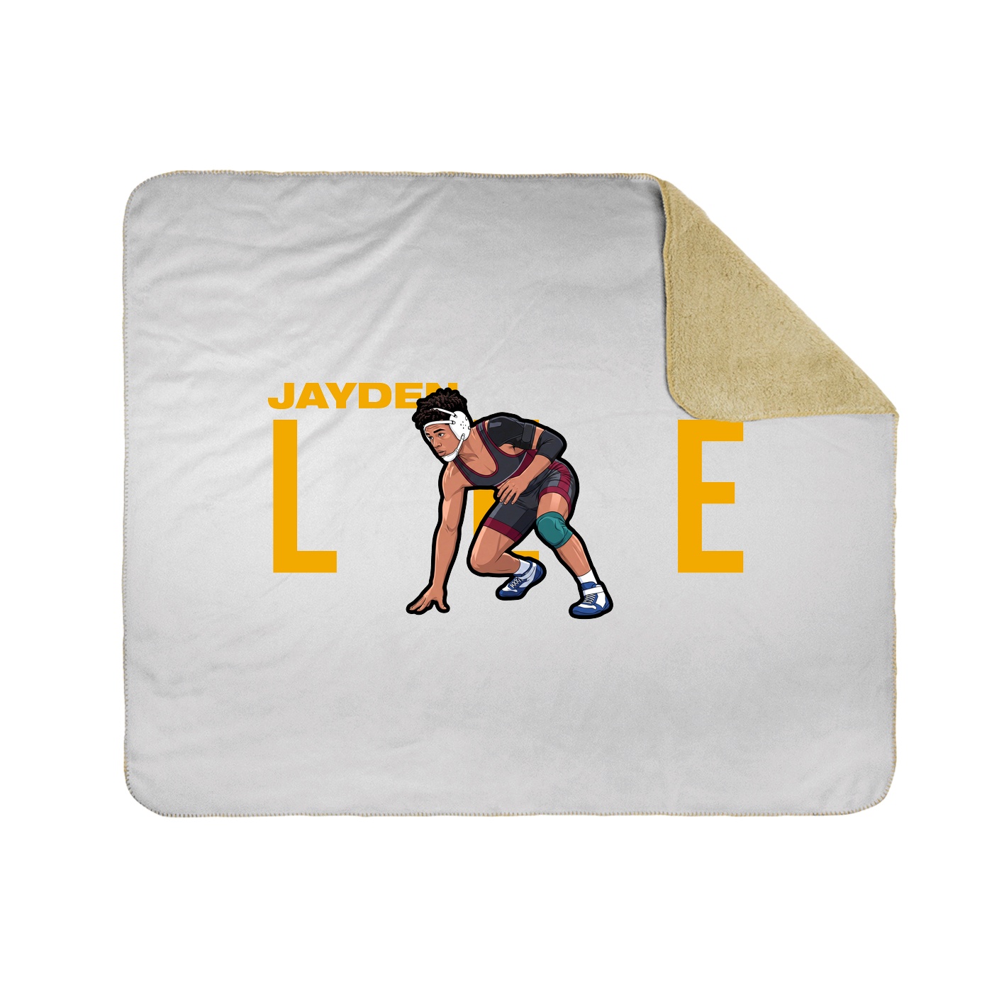 Throw Blanket — Player Name in White
