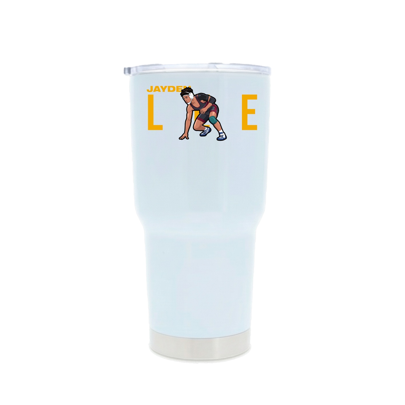 30oz Stainless Steel Tumbler — Player Name in White