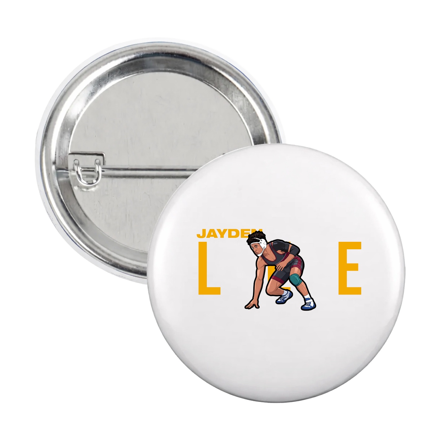 Game Day Button — Player Name in White