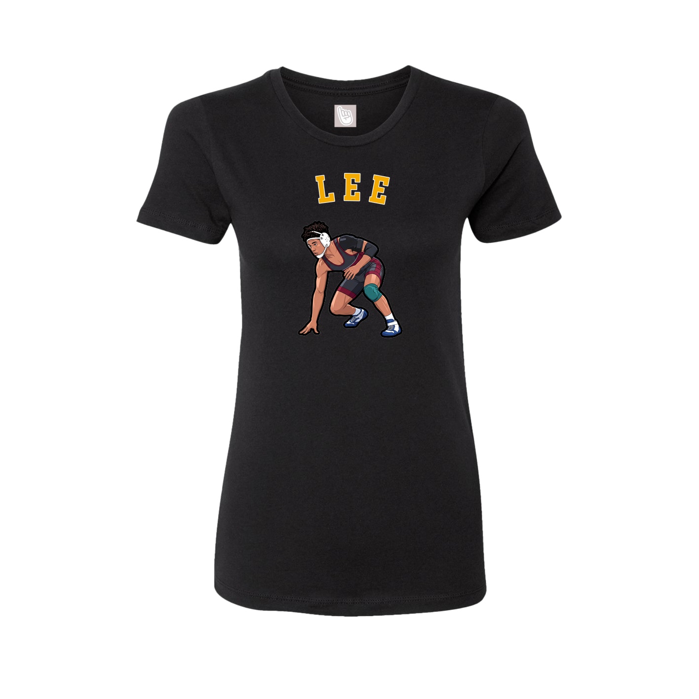 Fitted Women's Tee — Shirsey Arch in Black