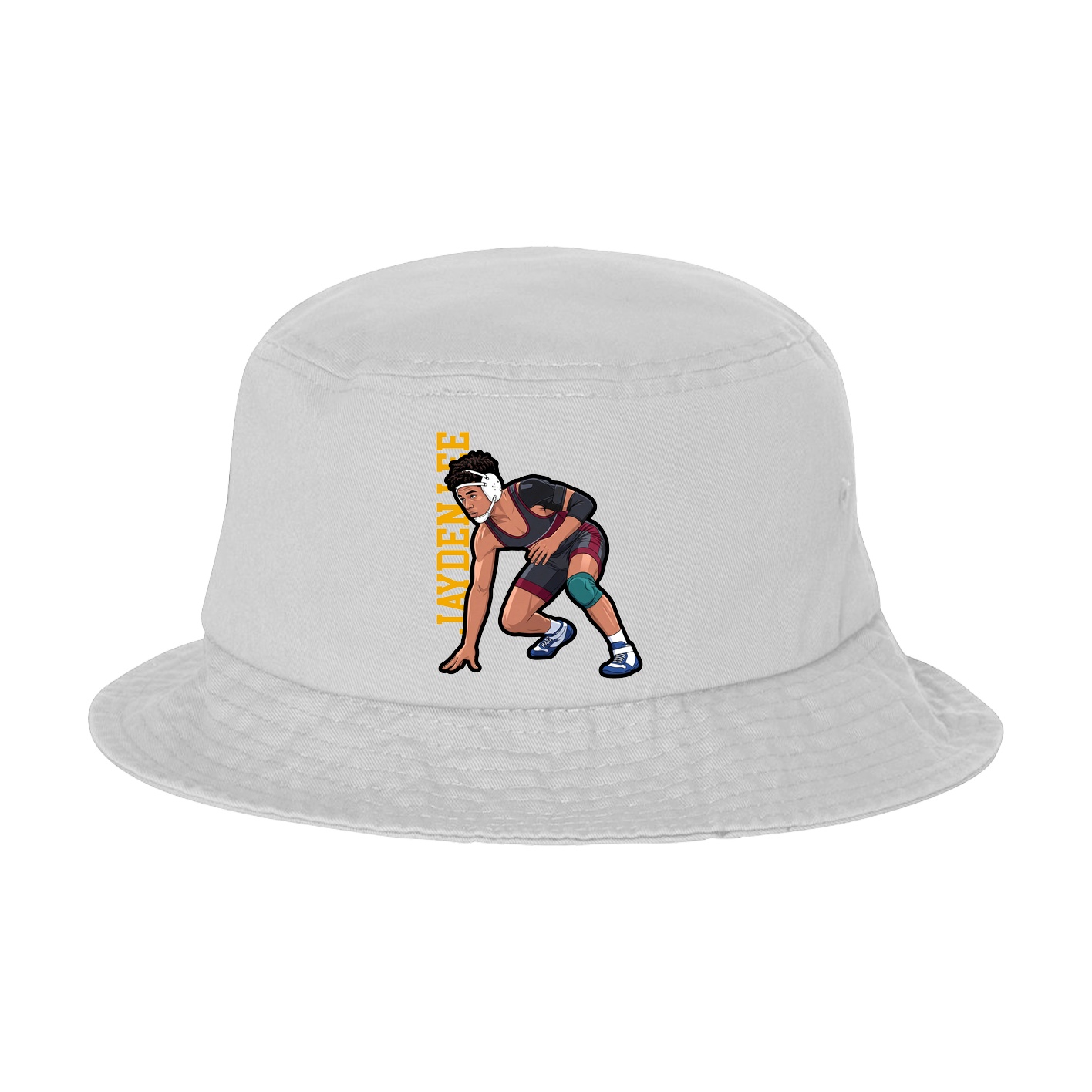 Bucket Cap — Name Vertical in White