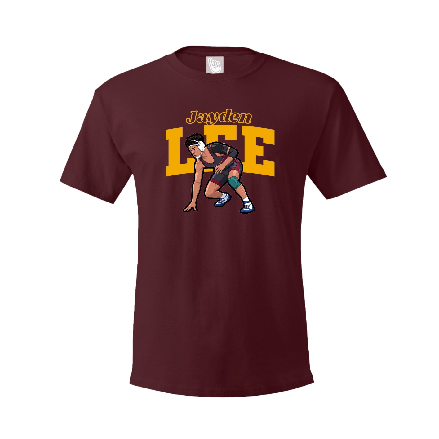 Youth Tee — Name Arch in Maroon