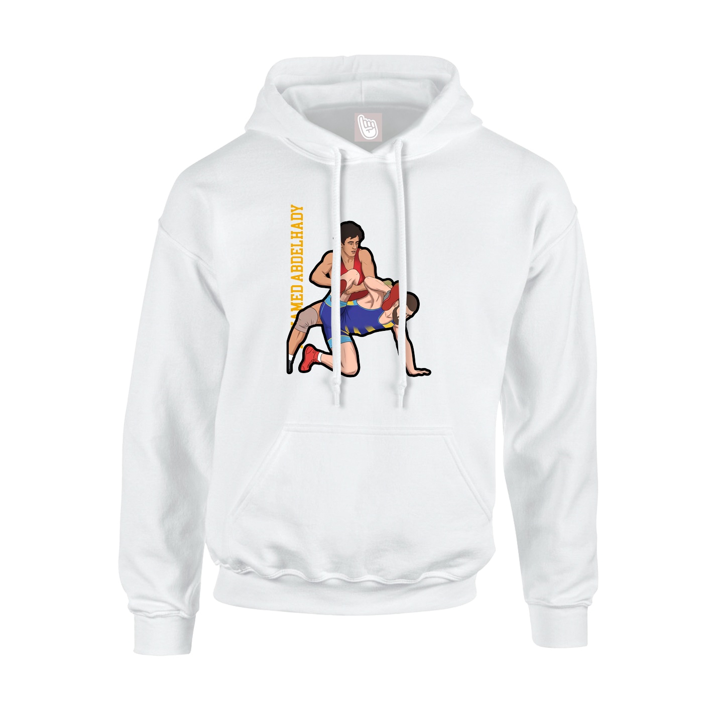 Hoodie — Name Vertical in White