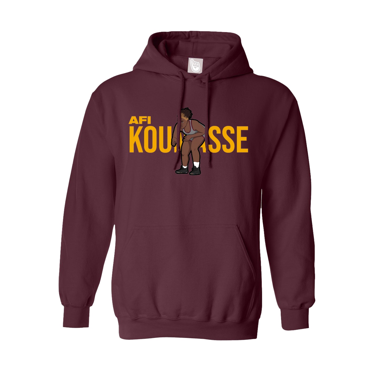 Youth Hoodie — Player Name in Maroon