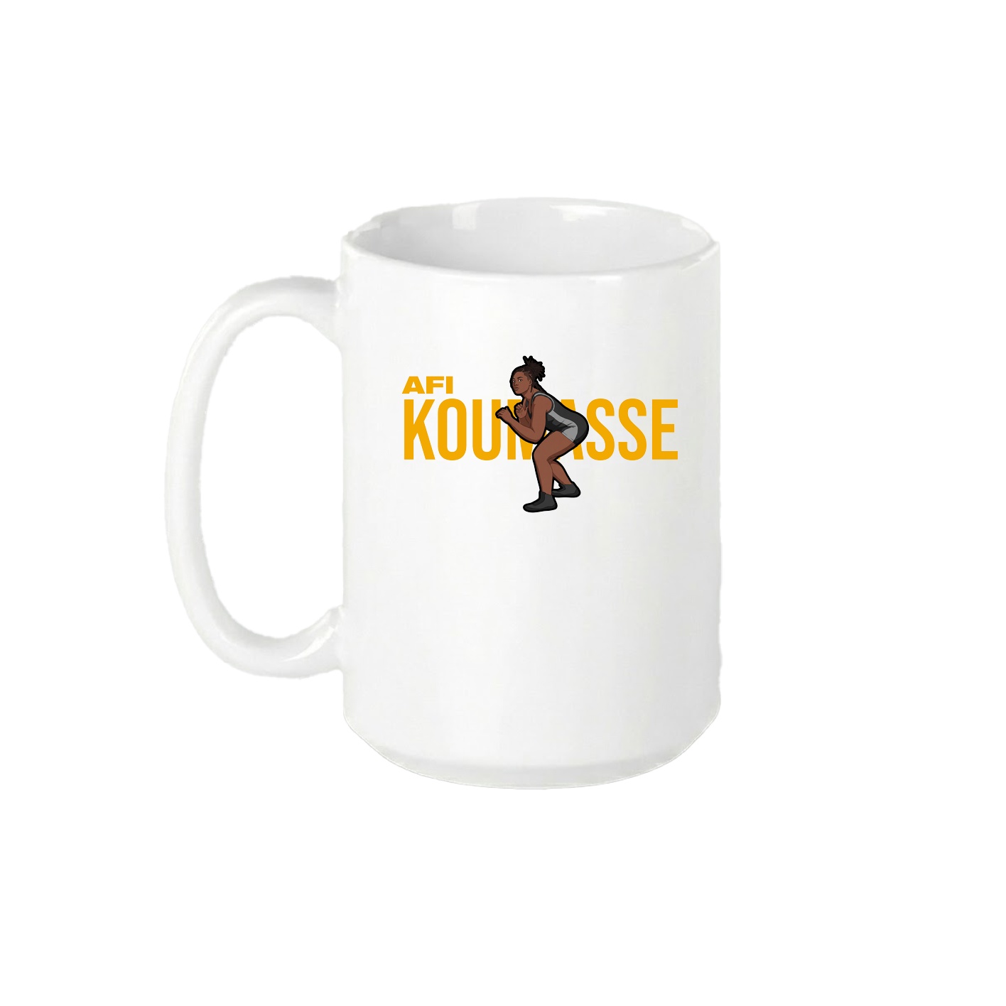 15oz Coffee Mug — Player Name in White