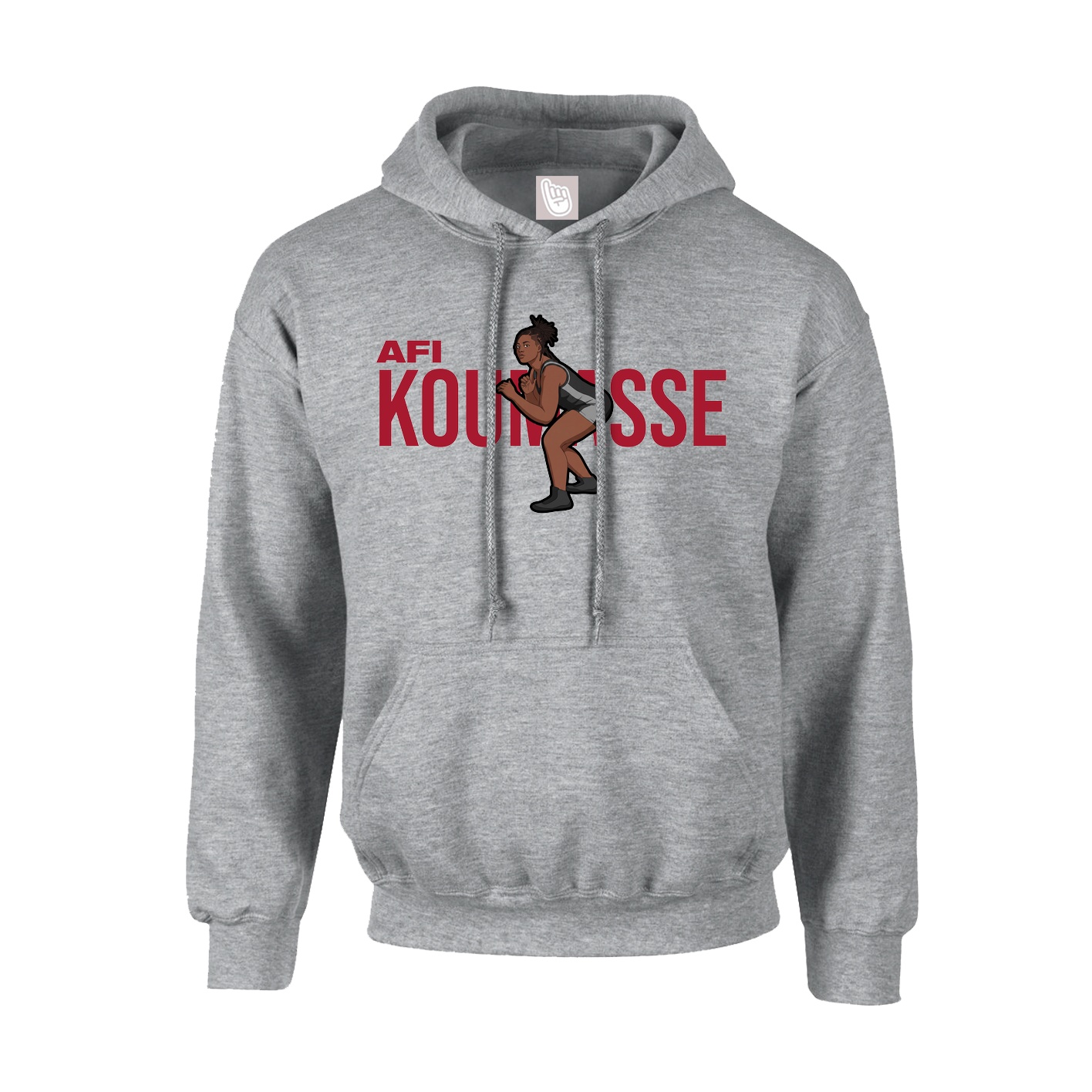 Hoodie — Player Name in Grey