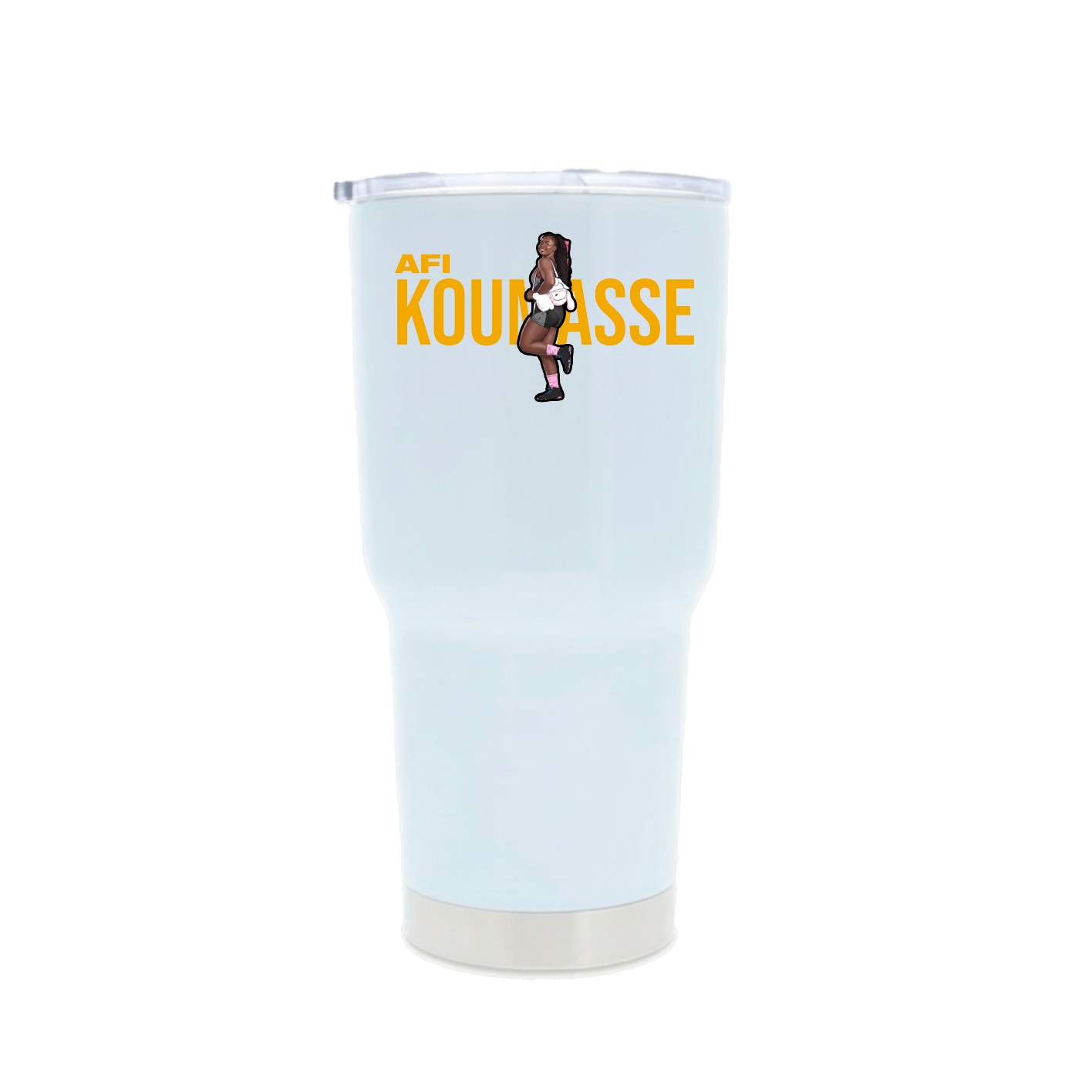 30oz Stainless Steel Tumbler — Player Name in White