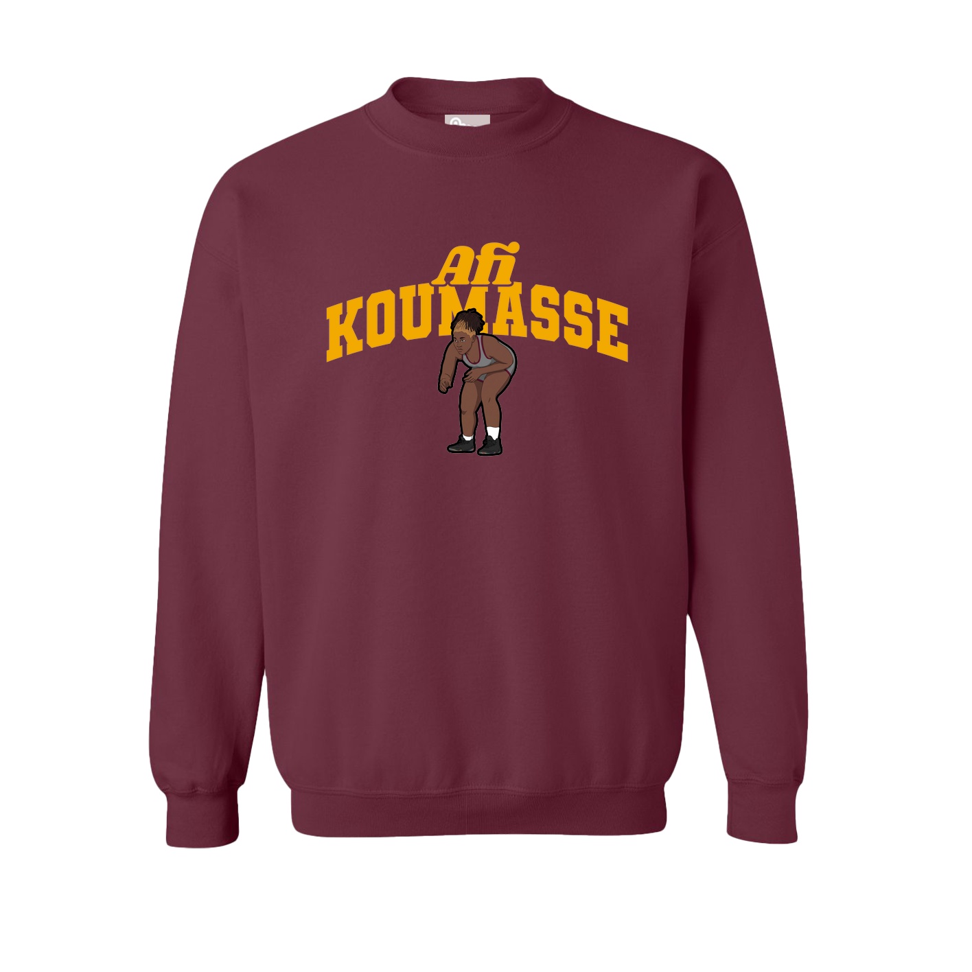 Fleece Crew — Signature Arch in Maroon