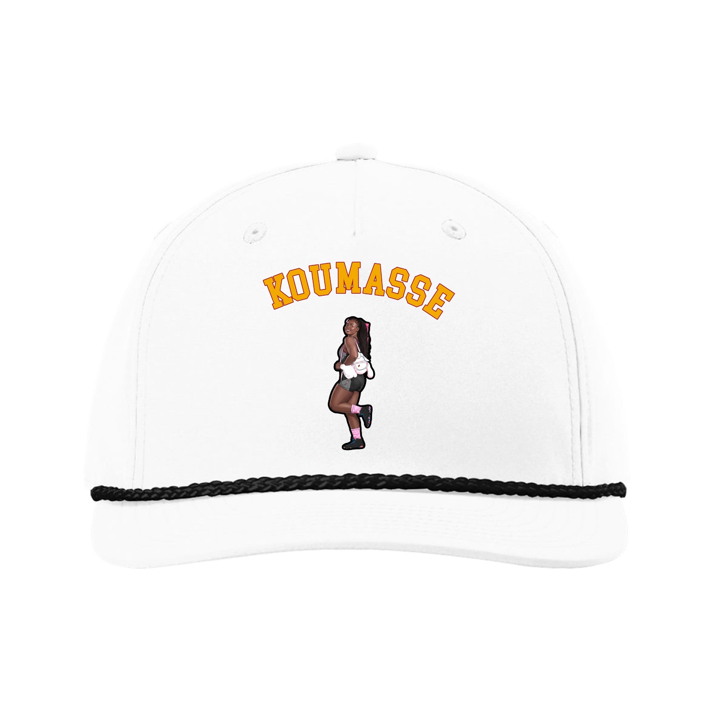 Five-Panel Classic Rope Cap — Shirsey Arch in White