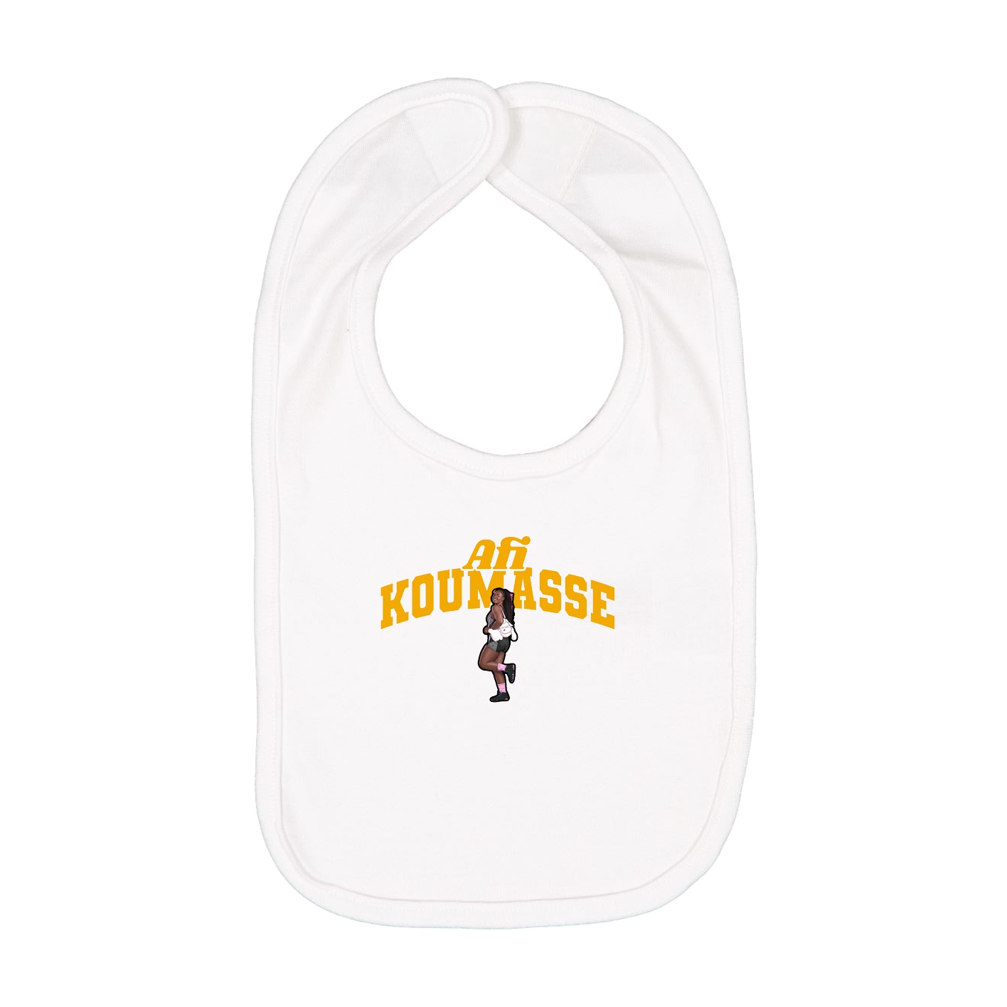 Infant Bib — Signature Arch in White