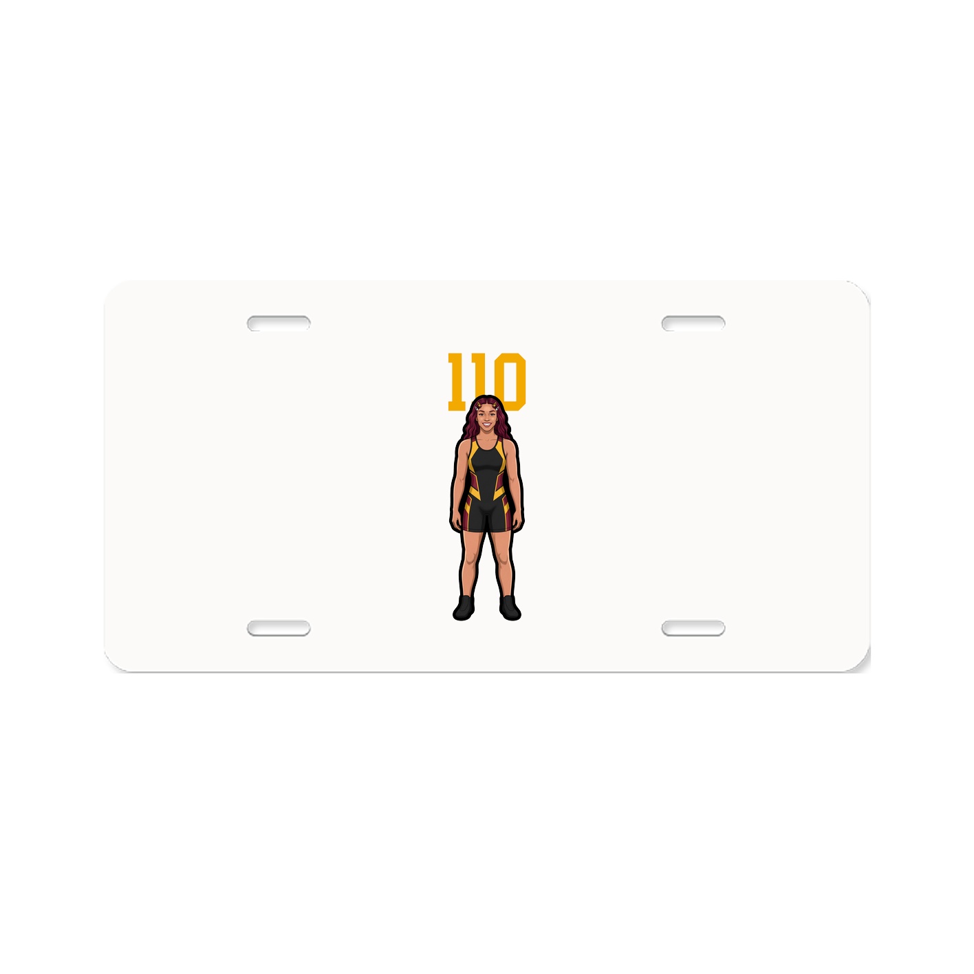 License Plate — Number Top in Classic