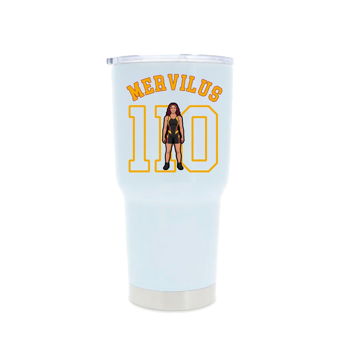 30oz Stainless Steel Tumbler — Shirsey Arch in White