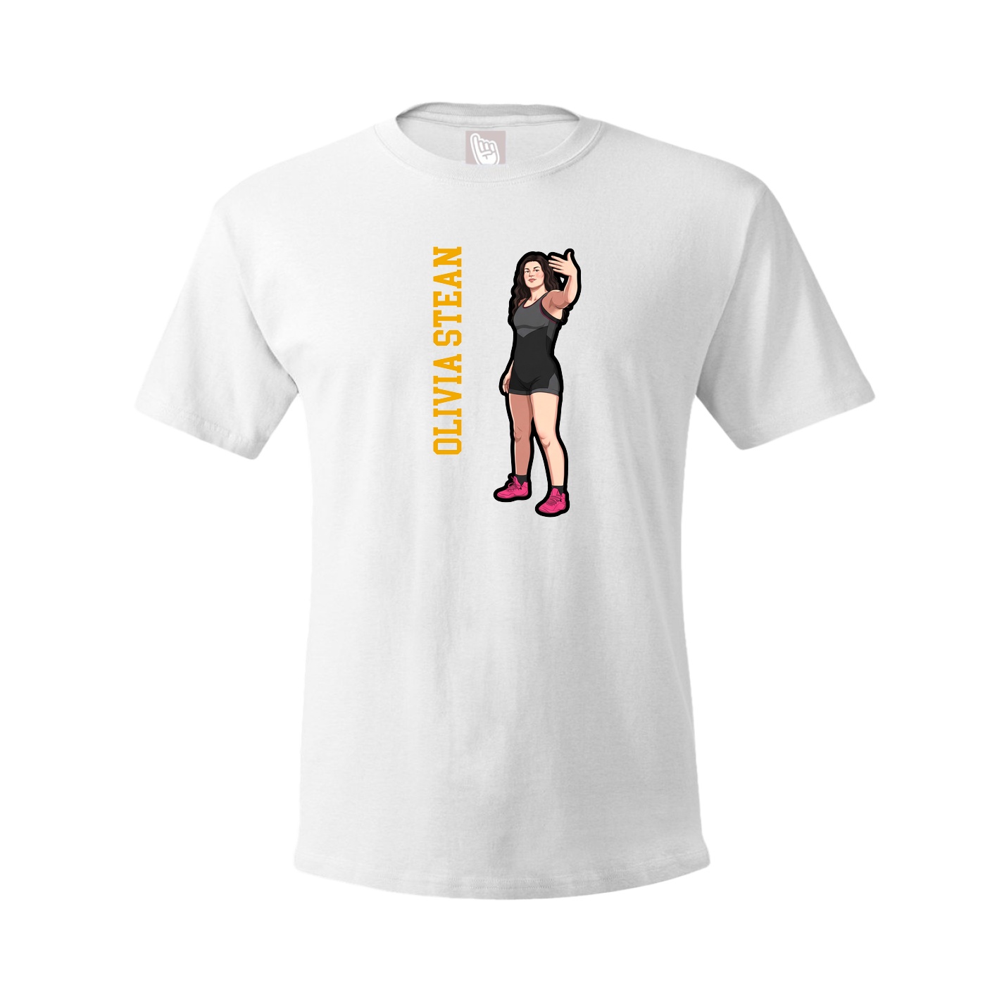 Tee — Name Vertical in White