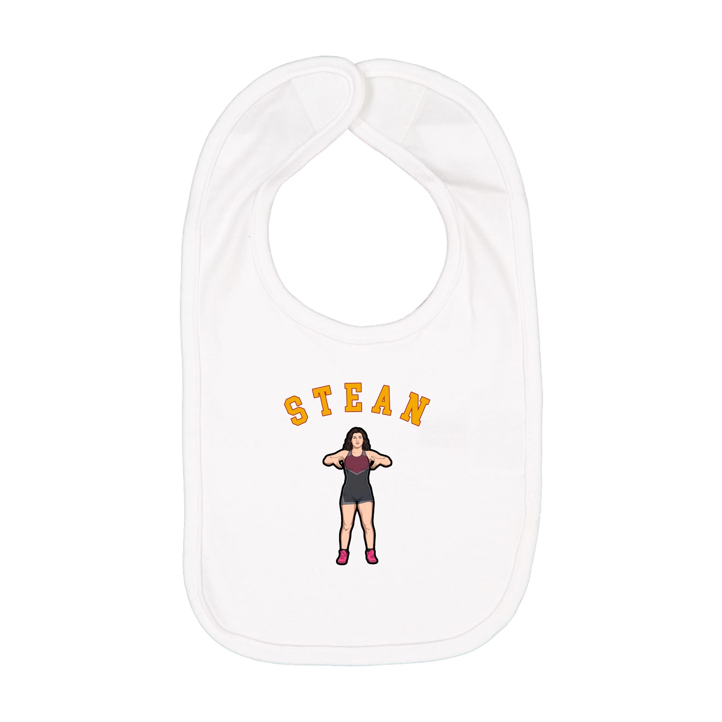 Infant Bib — Shirsey Arch in White