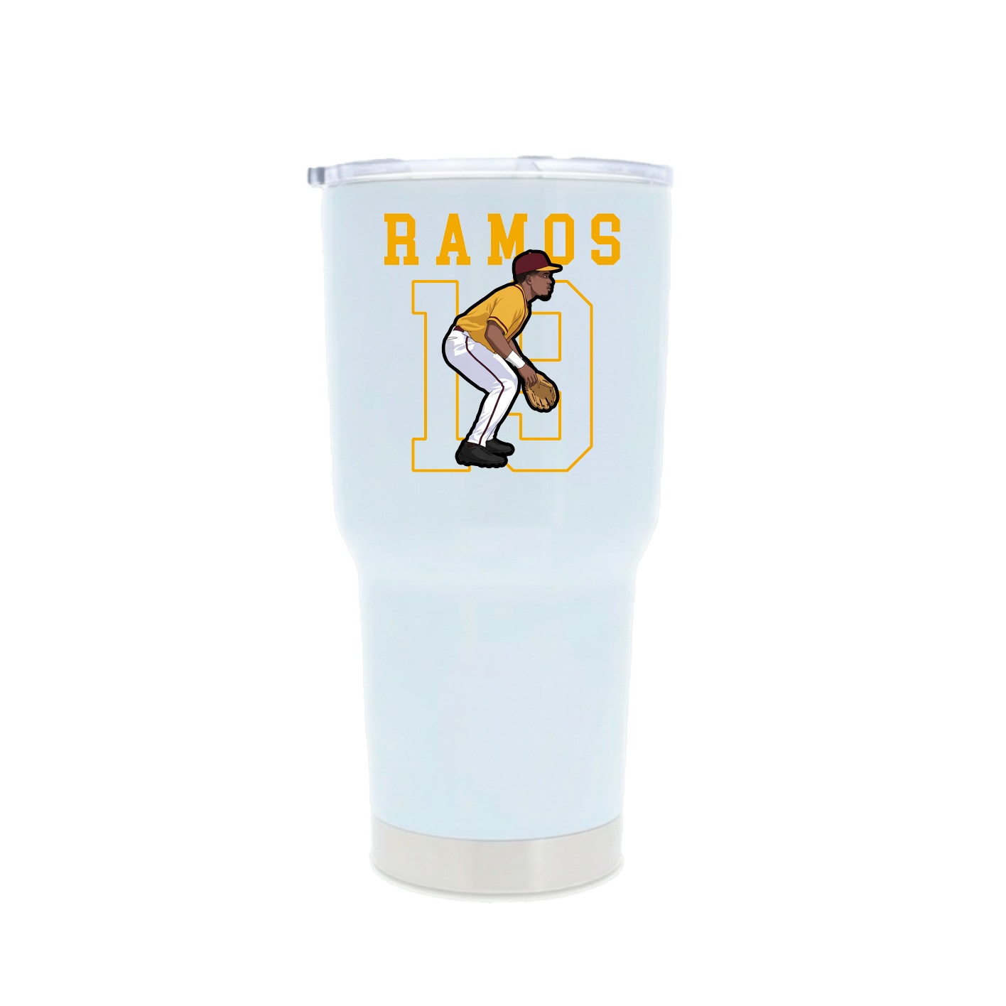 30oz Stainless Steel Tumbler — Shirsey in White