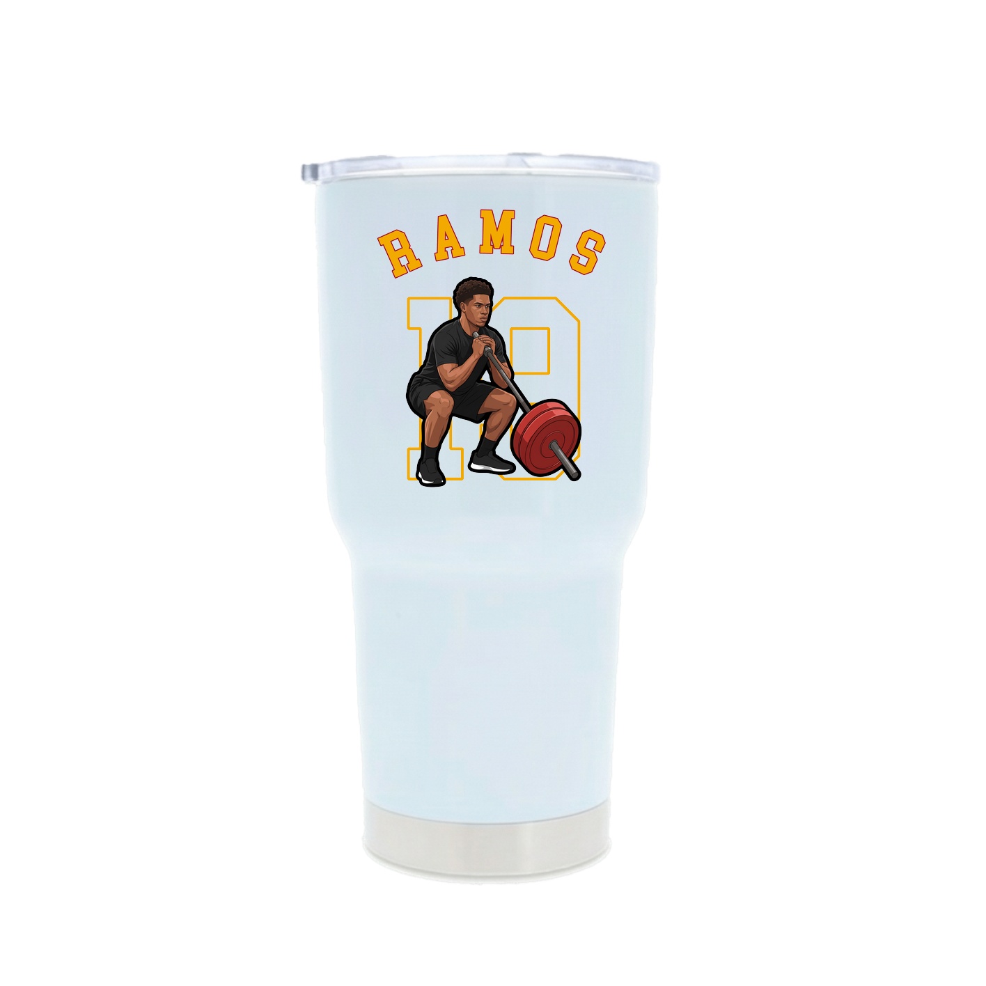 30oz Stainless Steel Tumbler — Shirsey Arch in White