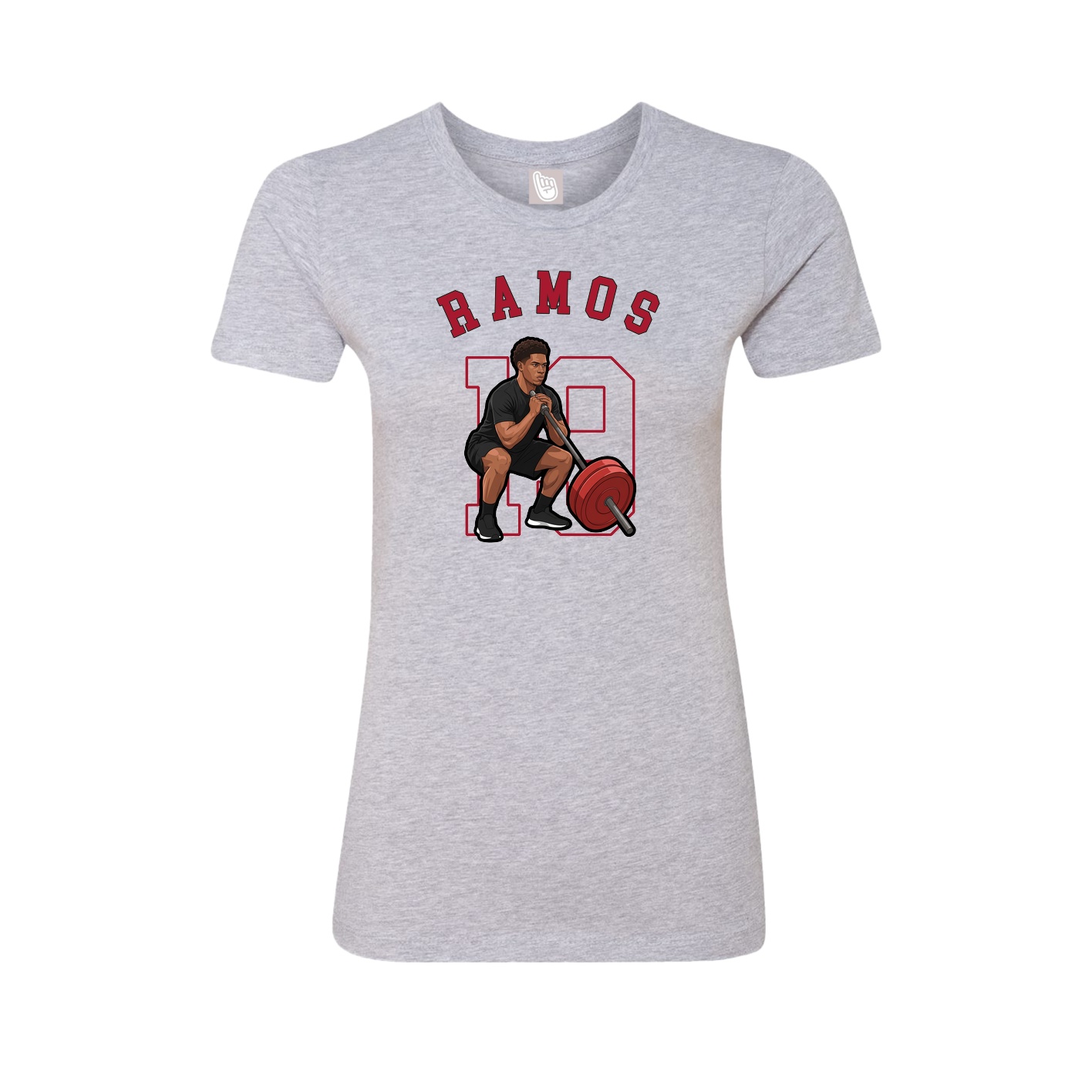 Fitted Women's Tee — Shirsey Arch in Grey