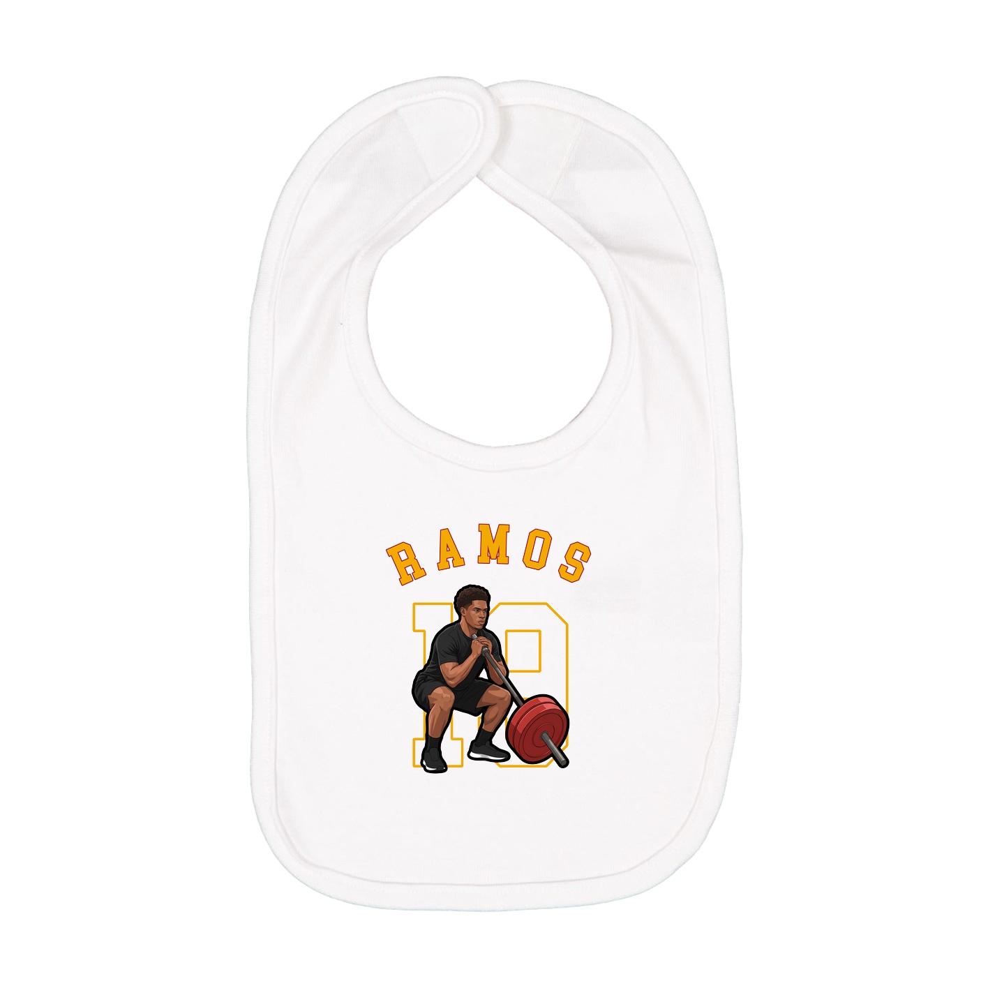 Infant Bib — Shirsey Arch in White