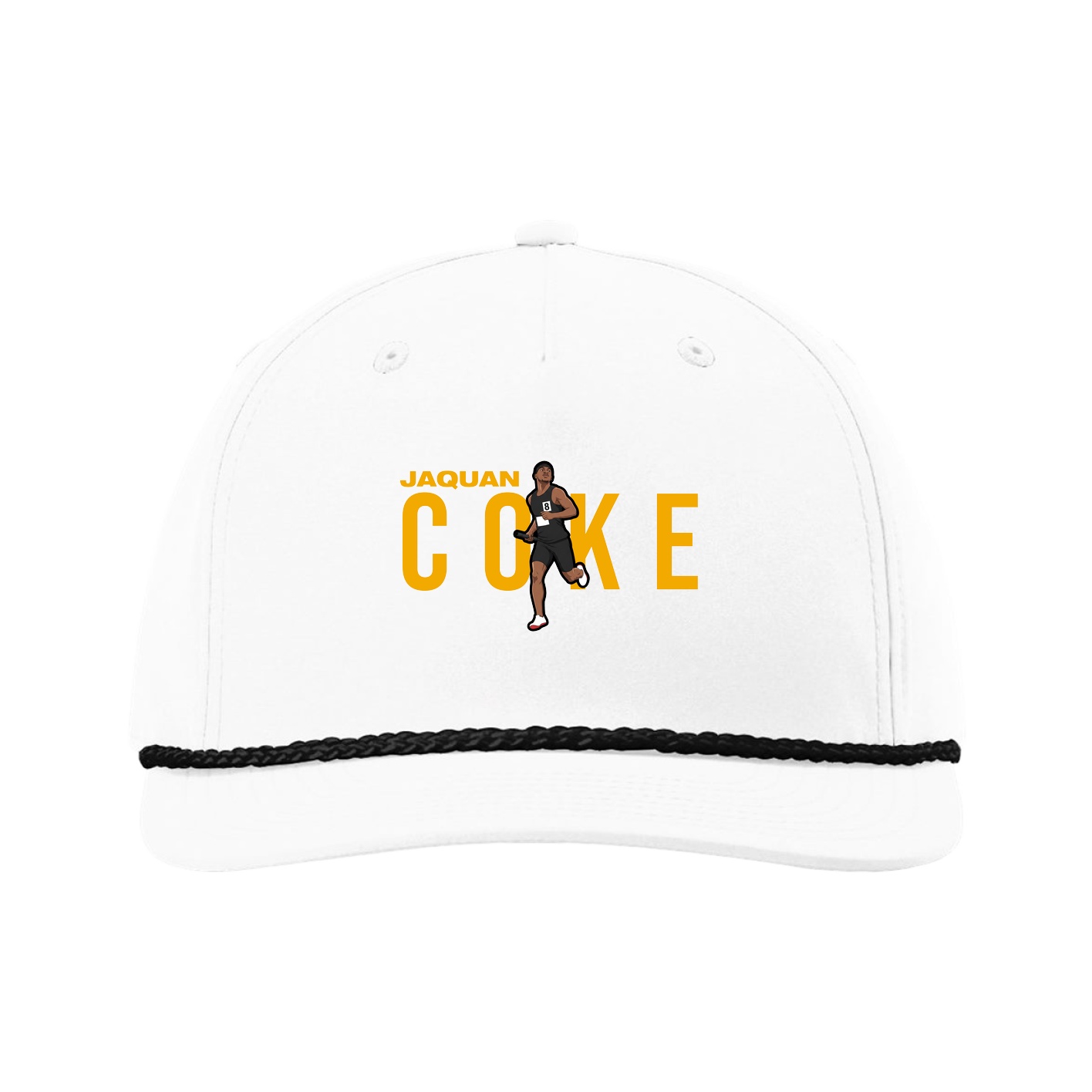 Five-Panel Classic Rope Cap — Player Name in White