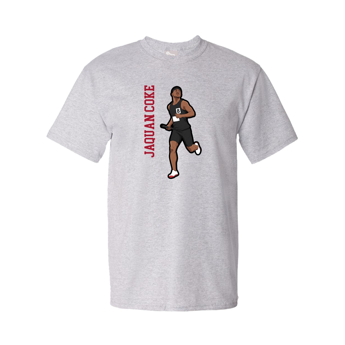 Youth Tee — Name Vertical in Grey