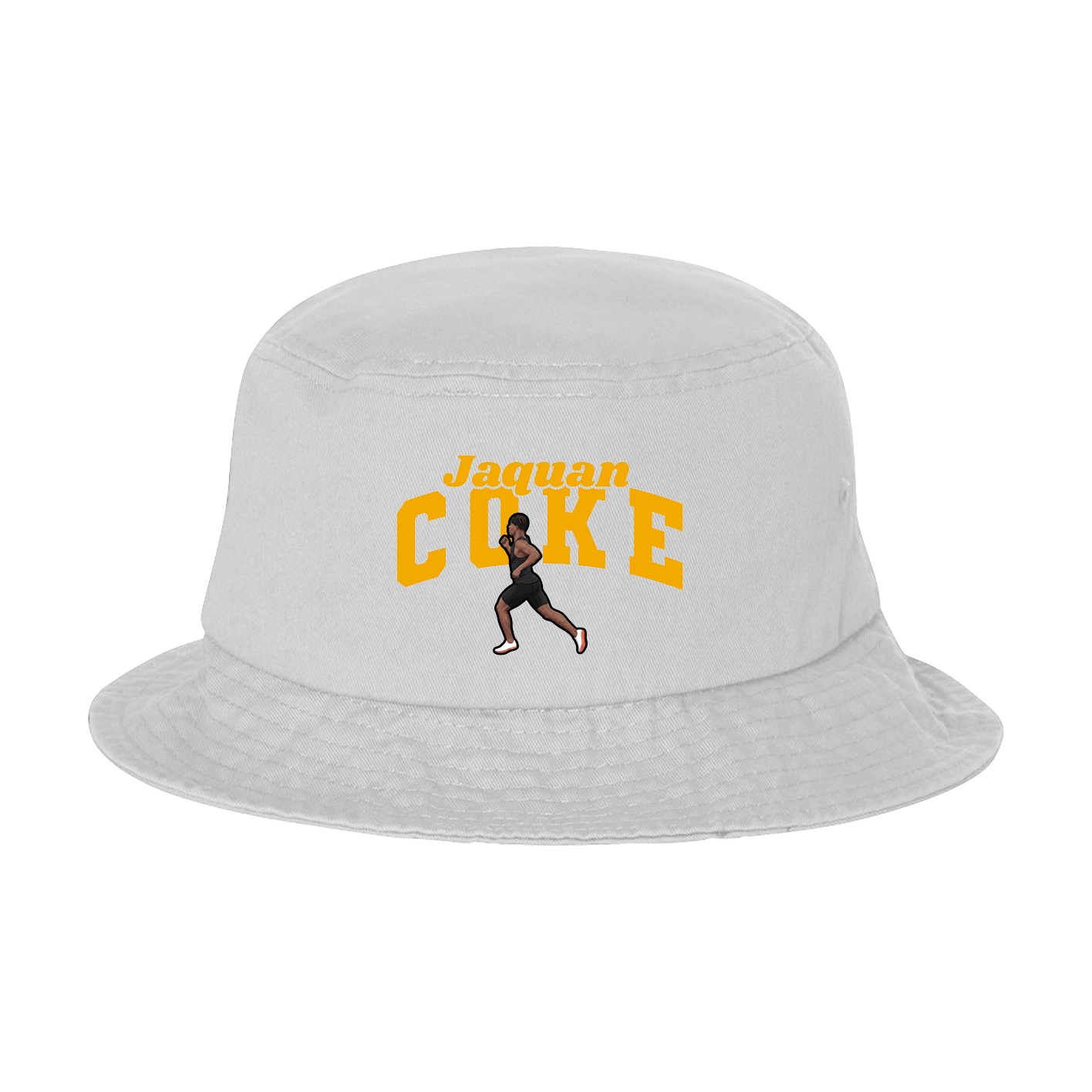 Bucket Cap — Signature Arch in White
