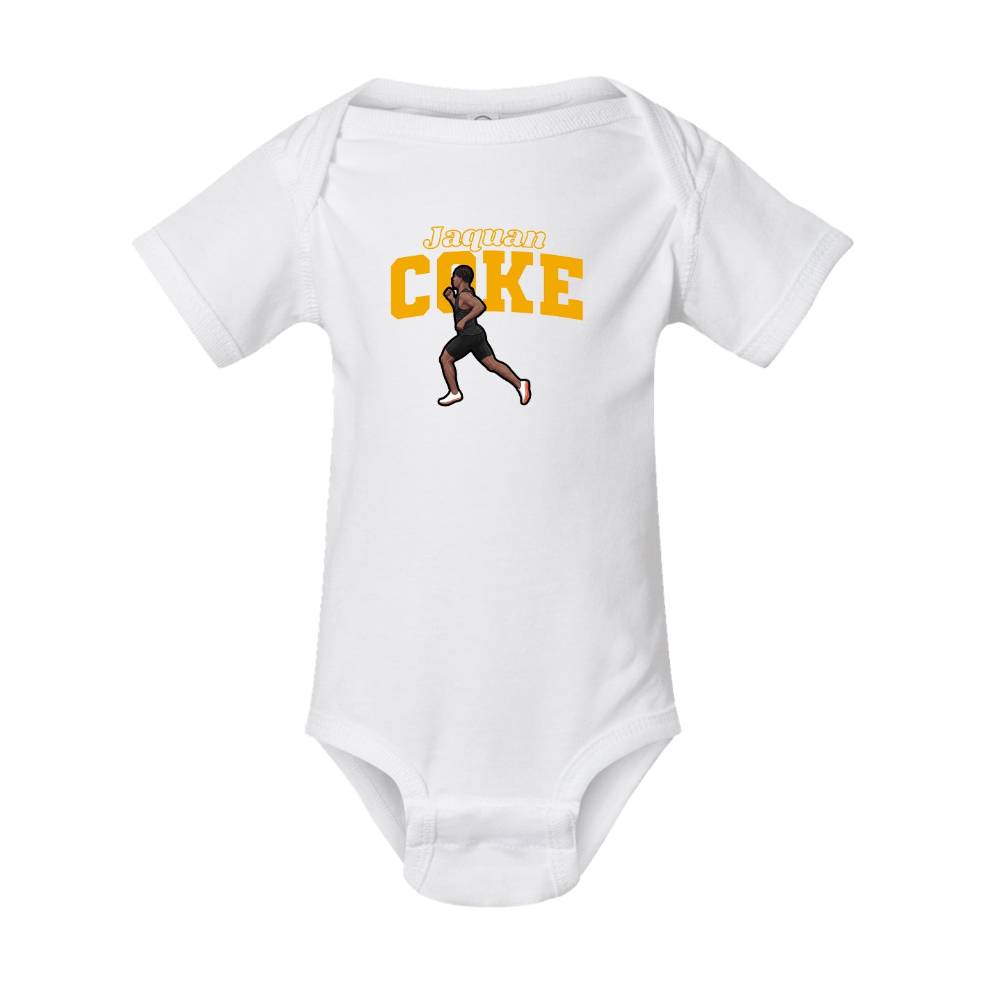 Baby Onesie — Name Arch in White