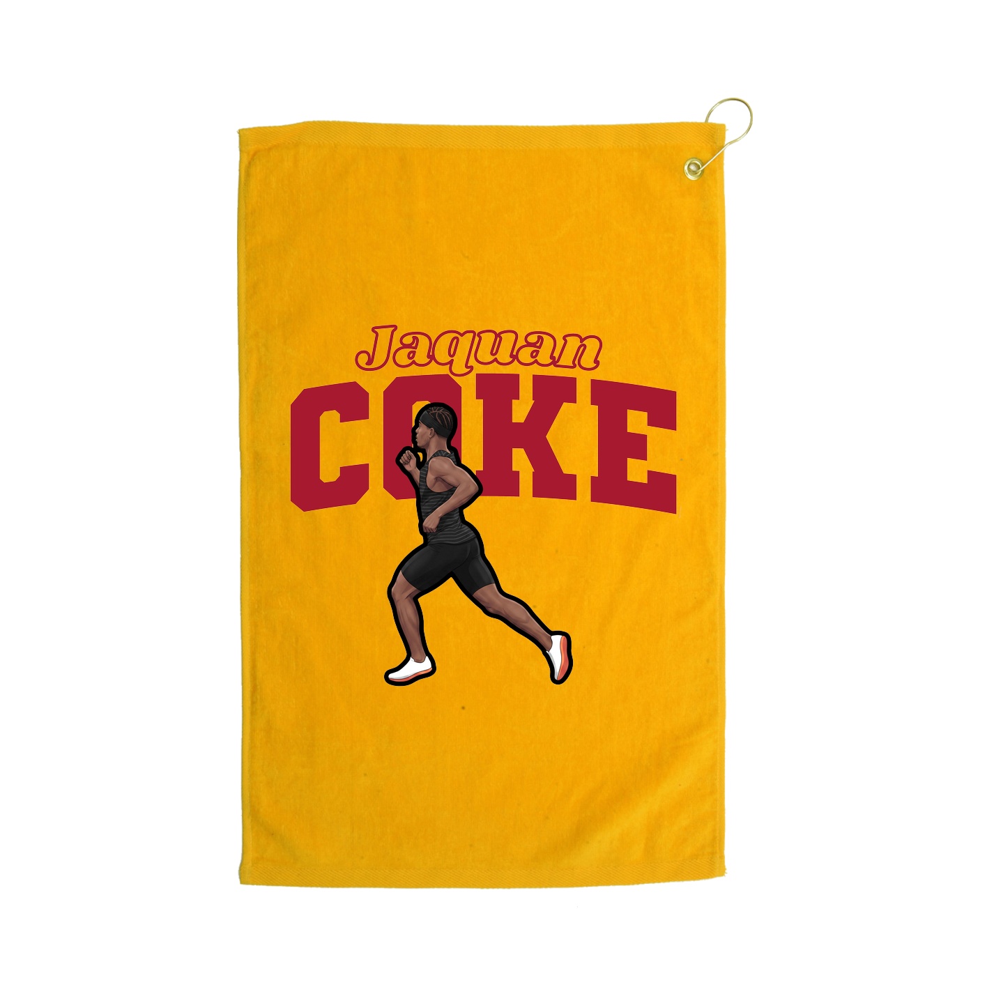 Golf Towel — Name Arch in Gold
