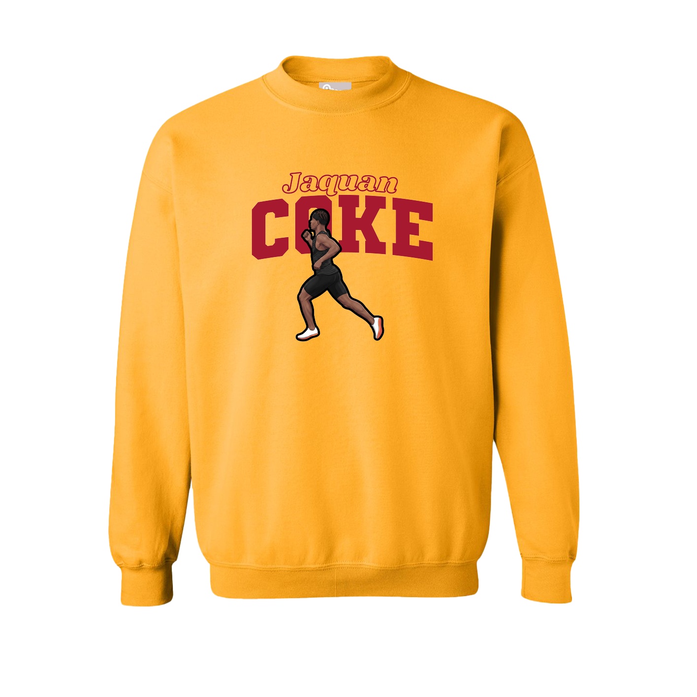 Fleece Crew — Name Arch in Gold