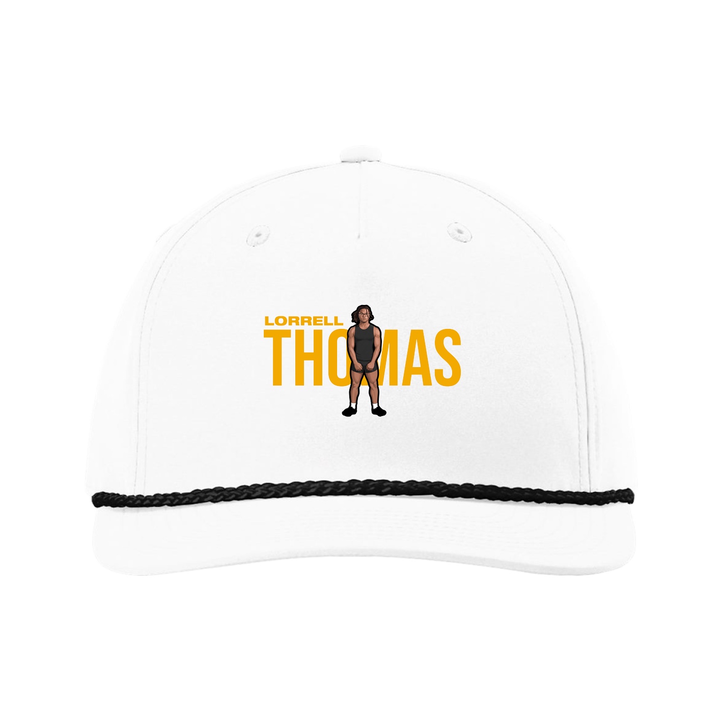Five-Panel Classic Rope Cap — Player Name in White