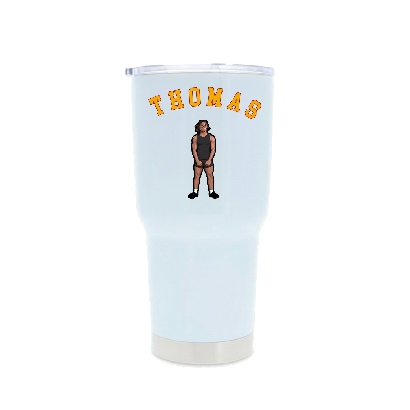30oz Stainless Steel Tumbler — Shirsey Arch in White