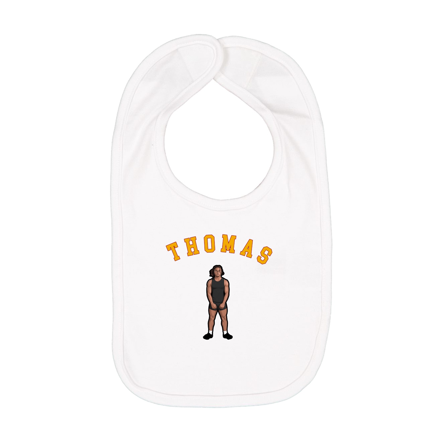 Infant Bib — Shirsey Arch in White